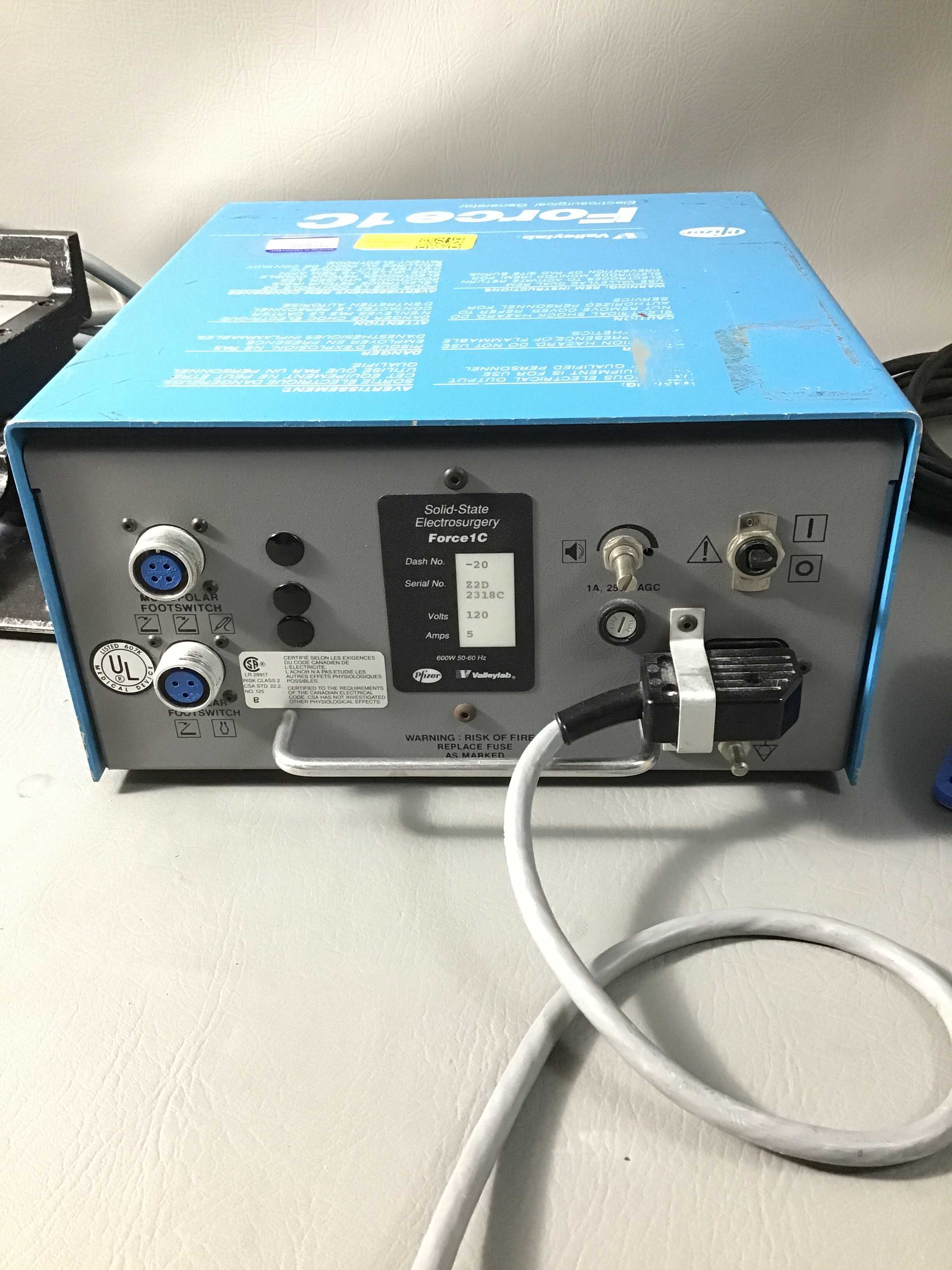 Valley Lab Force 1C ESU Electrosurgical Unit - NWS Medical Scientific