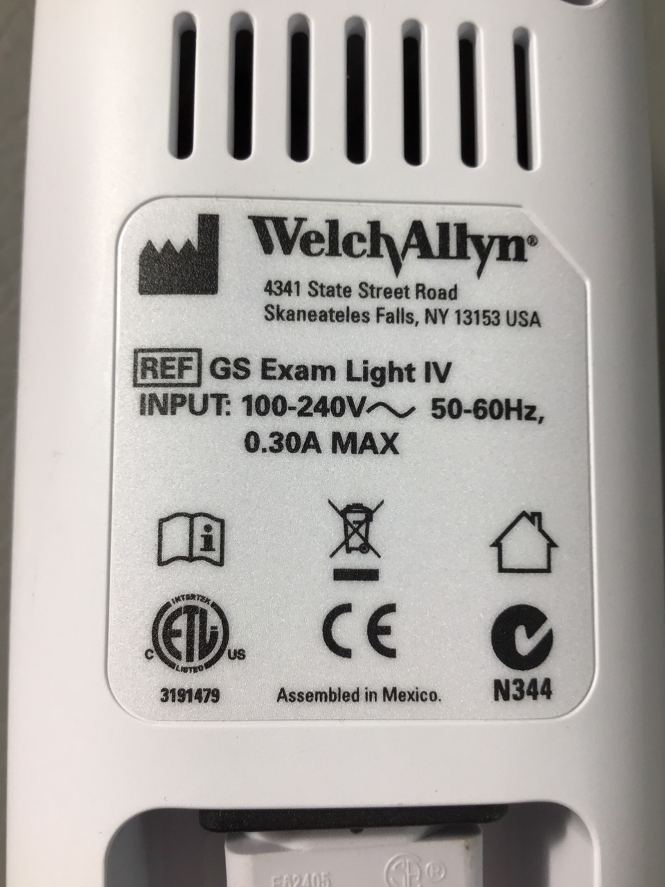Welch Allyn GS Exam Light IV Lite Pipe Exam Light - NWS Medical