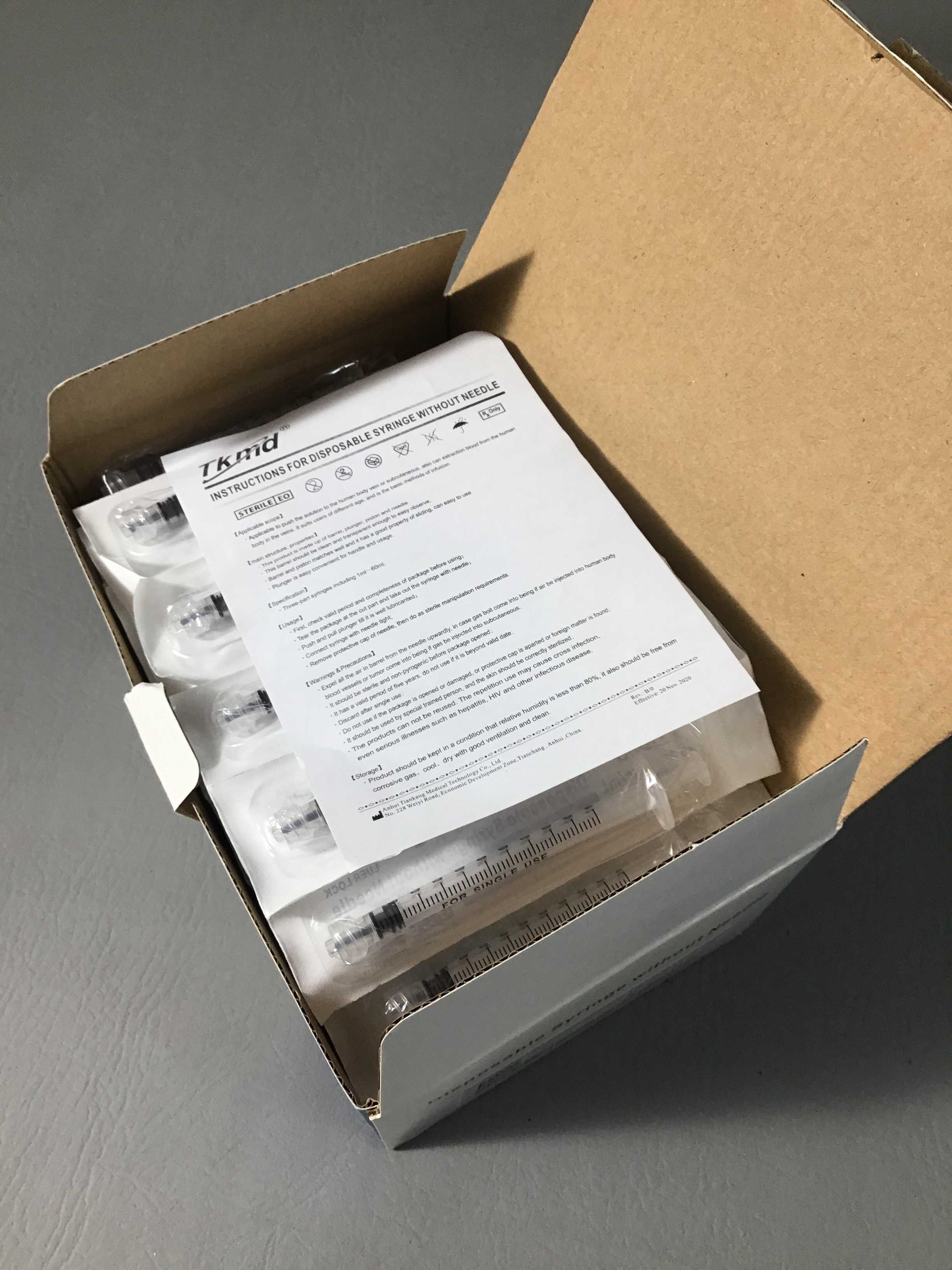 thumbnail image 2 of Tkmd 1cc/ml Luer Lock Syringes – Disposable, No Needle – Box Of 100 (TKSLL-001) 2 of 2
